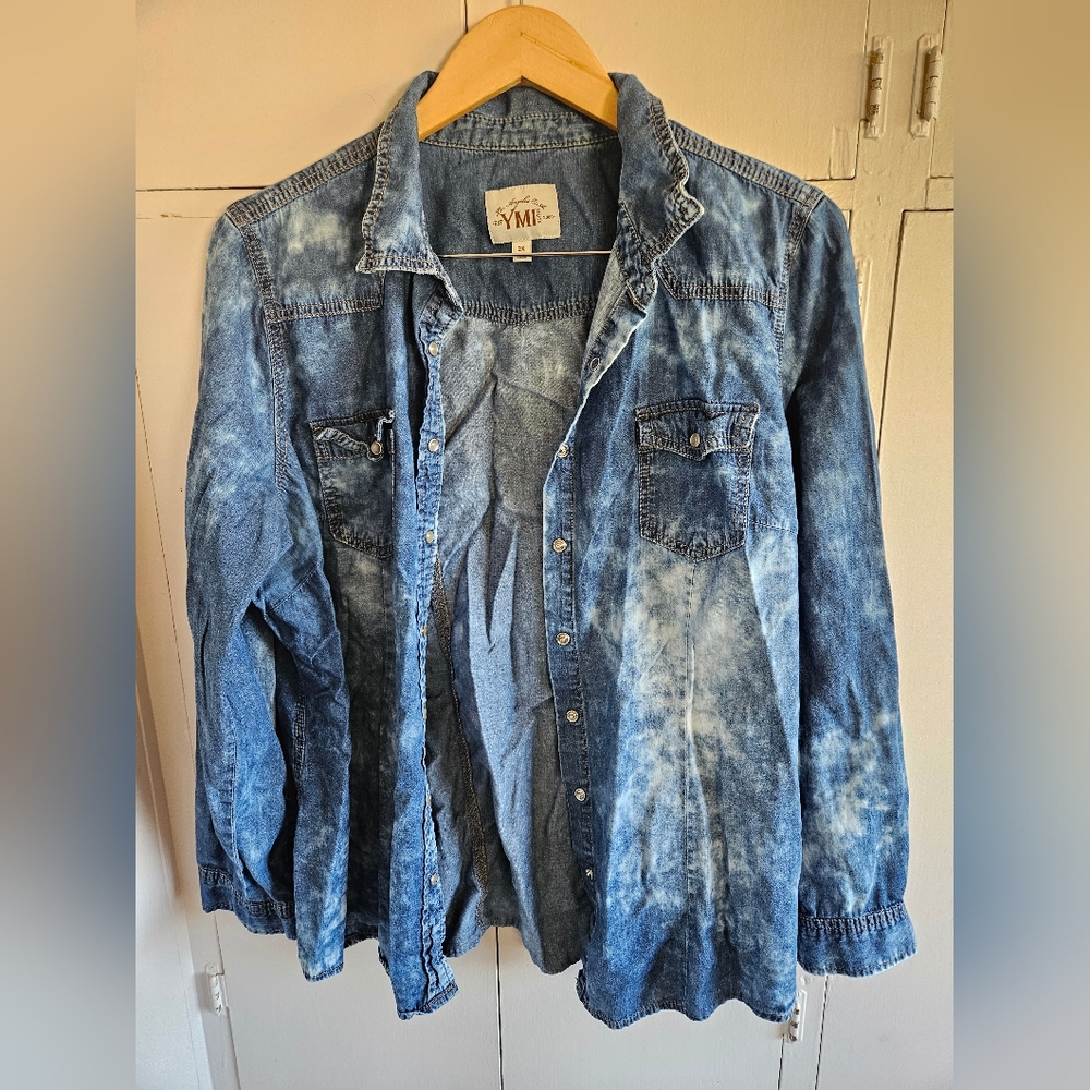 YMI denim long sleeved blouse Size 2X